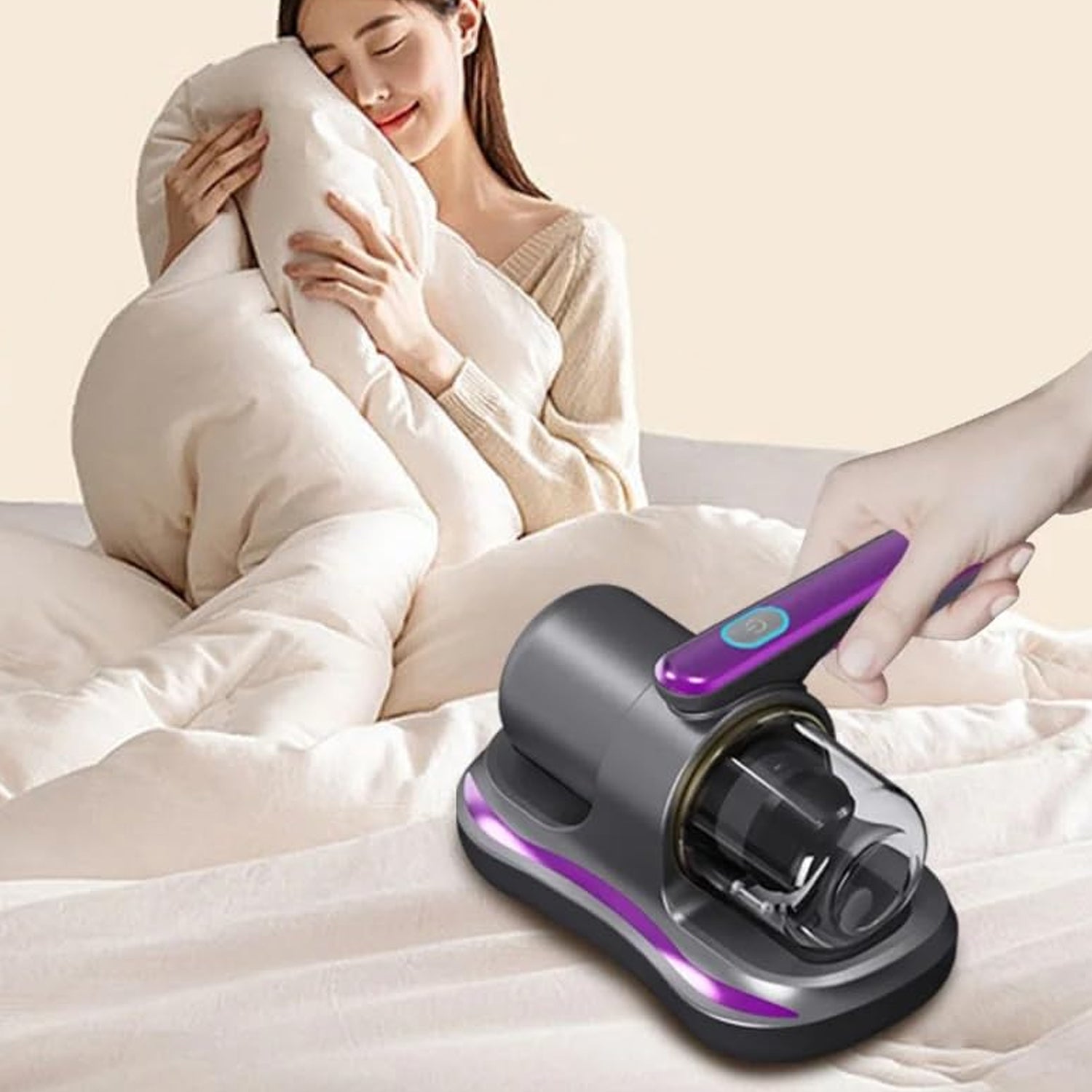 0227 Powerful Suction Portable Handheld Vacuum Cleaner - Low Noise Vacuum Cleaner for Bed - Cordless Vacuum Cleaner for Car Seat Crevices Pillows, Mattresses, Sofas Wireless Anti Dust and Mite Cleaner 0227 Powerful Suction Portable Handheld Vacuum Cleaner - Low Noise Vacuum Cleaner for Bed - Cordless Vacuum Cleaner for Car Seat Crevices Pillows, Mattresses, Sofas Wireless Anti Dust and Mite Cleaner